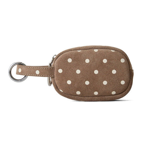 ◆CORRECT限定◆HASHIBAMI【Ha-2506-814 柄スエードミニポーチキーリング】グレーベージュ