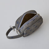 ◆CORRECT限定◆HASHIBAMI【Ha-2506-814 柄スエードミニポーチキーリング】グレー