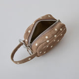 ◆CORRECT限定◆HASHIBAMI【Ha-2506-814 柄スエードミニポーチキーリング】グレーベージュ