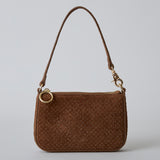 ◆CORRECT限定◆HASHIBAMI【Ha-2506-823 スエードパンチング ポーチポシェット】ブラウン