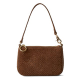 ◆CORRECT限定◆HASHIBAMI【Ha-2506-823 スエードパンチング ポーチポシェット】ブラウン