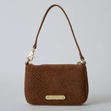 ◆CORRECT限定◆HASHIBAMI【Ha-2506-823 スエードパンチング ポーチポシェット】ブラウン