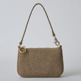 ◆CORRECT限定◆HASHIBAMI【Ha-2506-823 スエードパンチング ポーチポシェット】グレーベージュ