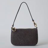 ◆CORRECT限定◆HASHIBAMI【Ha-2506-823 スエードパンチング ポーチポシェット】ミッドグレー