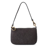 ◆CORRECT限定◆HASHIBAMI【Ha-2506-823 スエードパンチング ポーチポシェット】ミッドグレー