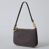 ◆CORRECT限定◆HASHIBAMI【Ha-2506-823 スエードパンチング ポーチポシェット】ミッドグレー