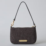 ◆CORRECT限定◆HASHIBAMI【Ha-2506-823 スエードパンチング ポーチポシェット】ミッドグレー