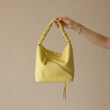 HASHIBAMI【Ha-2509-602 クシュクシュ ワンショルダー】 ペールイエロー