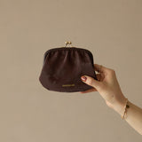 HASHIBAMI 【Ha-2509-608 親子口金 くるみウォレット】ダークブラウン