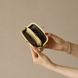 HASHIBAMI 【Ha-2509-608 親子口金 くるみウォレット】ペールイエロー