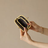 HASHIBAMI 【Ha-2509-608 親子口金 くるみウォレット】ペールイエロー