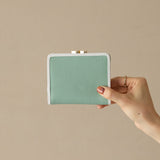 HASHIBAMI【Ha-2504-092 エイチビー ガマグチ コンビ ハーフ ウォレット】オパールグリーン