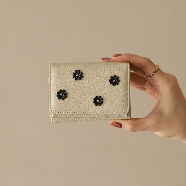 《予約商品》HASHIBAMI 【Ha-2509-606 スモールフラワー ミニウォレット】エクリュ