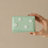 《予約商品》HASHIBAMI 【Ha-2509-606 スモールフラワー ミニウォレット】オパールグリーン