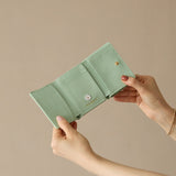 《予約商品》HASHIBAMI 【Ha-2509-606 スモールフラワー ミニウォレット】オパールグリーン