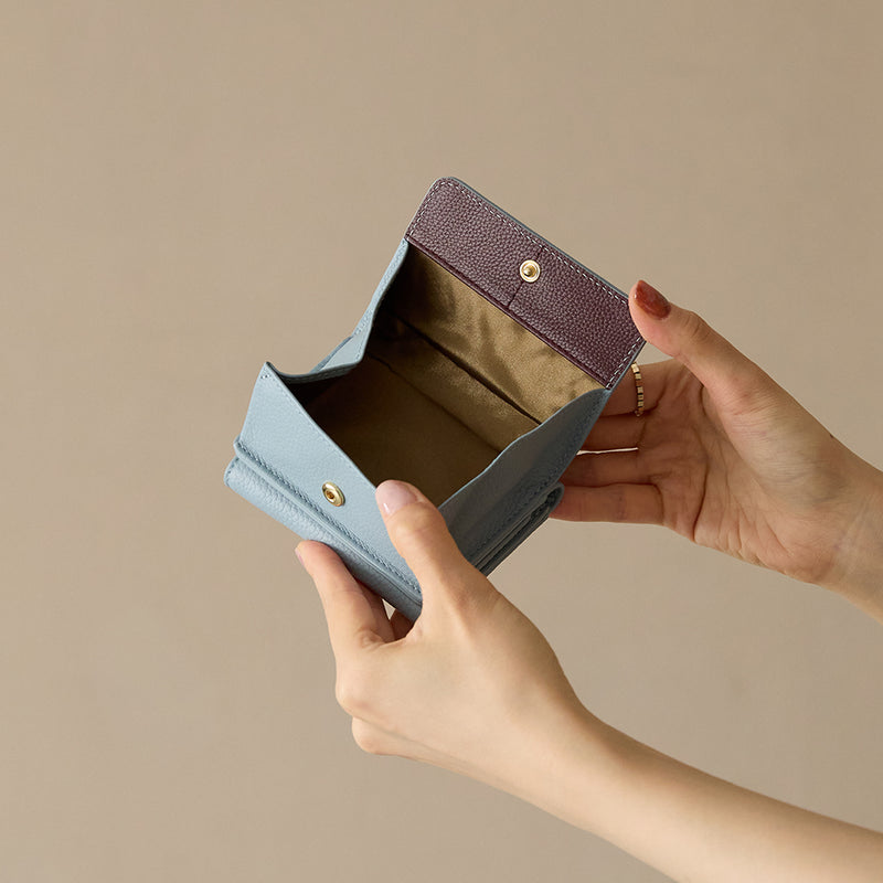 《予約商品》HASHIBAMI 【Ha-2509-606 スモールフラワー ミニウォレット】ペールブルー