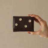 《予約商品》HASHIBAMI 【Ha-2509-606 スモールフラワー ミニウォレット】ダークブラウン