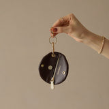 HASHIBAMI 【Ha-2509-615 スモールフラワー キーケース】ダークブラウン