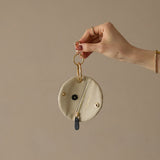 HASHIBAMI 【Ha-2509-615 スモールフラワー キーケース】エクリュ