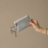 HASHIBAMI 【Ha-2504-116 カラビナキーリング ジップポーチ】シルバー