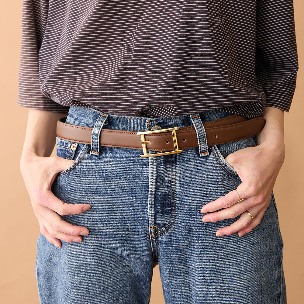 【美品】HERMESダークブラウン レザー ベルト パラジウムバックルセット 美品】HERMESダークブラウン レザー ベルト パラジウムバックル