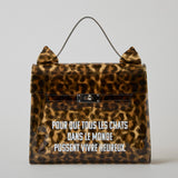 N+Ecology(ネコロジー)【NE-0022091 猫耳 かぶせバッグ PVC】レオパード