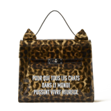 N+Ecology(ネコロジー)【NE-0022091 猫耳 かぶせバッグ PVC】レオパード