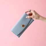 HASHIBAMI【Ha-2104-306 天然石 ロングウォレット】ペールブルー