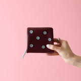 HASHIBAMI【Ha-2407-502 スモールフラワー ハーフウォレット】チェリー