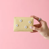 HASHIBAMI 【Ha-2509-606 スモールフラワー ミニウォレット】ペールイエロー