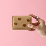 HASHIBAMI 【Ha-2509-606 スモールフラワー ミニウォレット】ベージュ