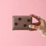 HASHIBAMI 【Ha-2509-606 スモールフラワー ミニウォレット】ローズグレー