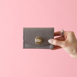 《予約商品》HASHIBAMI 【Ha-2511-104 天然石 カードケース】ミッドグレー