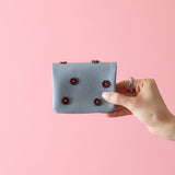 《予約商品》HASHIBAMI 【Ha-2511-105 スモールフラワー カード&コインケース】ペールブルー