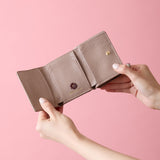 HASHIBAMI 【Ha-2509-606 スモールフラワー ミニウォレット】ローズグレー