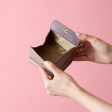 HASHIBAMI 【Ha-2509-606 スモールフラワー ミニウォレット】ローズグレー