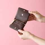 《予約商品》HASHIBAMI 【Ha-2511-105 スモールフラワー カード&コインケース】ダークブラウン