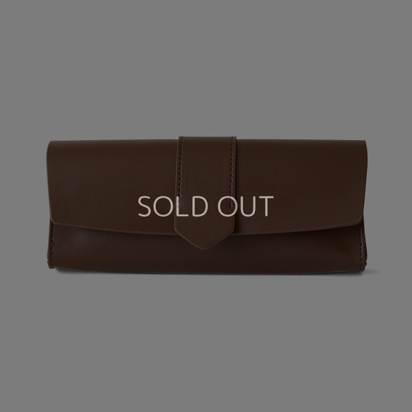 ◆CORRECT限定◆HASHIBAMI【Ha-2506-808 フェズ ペン&メガネケース】ダークブラウン