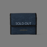 ◆CORRECT限定◆HASHIBAMI【Ha-2407-520 キャンバスレザーミニウォレット】ブルー