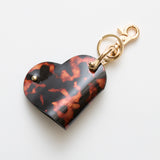 HASHIBAMI 【Ha-2509-500 ハート型 ベッコウ スマートキーリング】アンバー