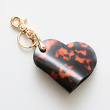 HASHIBAMI 【Ha-2509-500 ハート型 ベッコウ スマートキーリング】アンバー