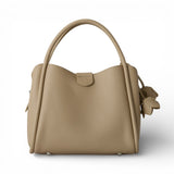 murir【MUR25007 フラワーチャーム付き2WAYショルダーバッグ】ベージュ