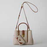 murir【MUR25005 パスケース付き パイピングミニショルダートート】ベージュ