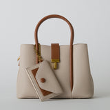 murir【MUR25005 パスケース付き パイピングミニショルダートート】ベージュ