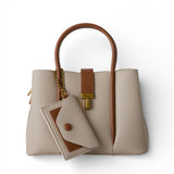 murir【MUR25005 パスケース付き パイピングミニショルダートート】ベージュ