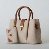 murir【MUR25005 パスケース付き パイピングミニショルダートート】ベージュ