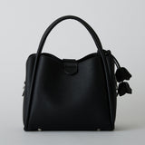 murir【MUR25007 フラワーチャーム付き2WAYショルダーバッグ】ブラック