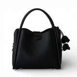 murir【MUR25007 フラワーチャーム付き2WAYショルダーバッグ】ブラック