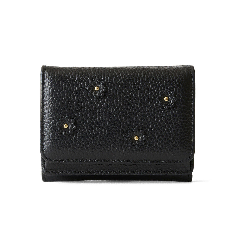 《予約商品》HASHIBAMI 【Ha-2509-606 スモールフラワー ミニウォレット】ブラック