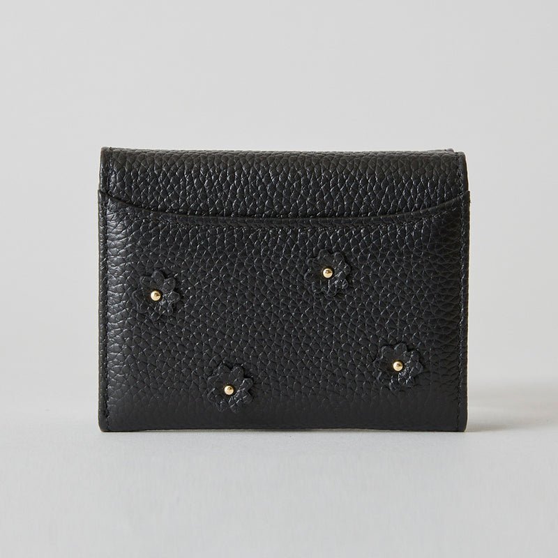 《予約商品》HASHIBAMI 【Ha-2509-606 スモールフラワー ミニウォレット】ブラック